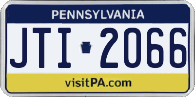 PA license plate JTI2066