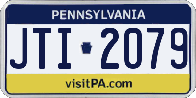PA license plate JTI2079