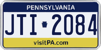 PA license plate JTI2084