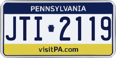 PA license plate JTI2119