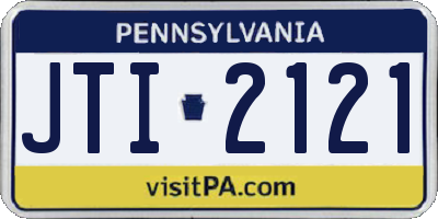 PA license plate JTI2121