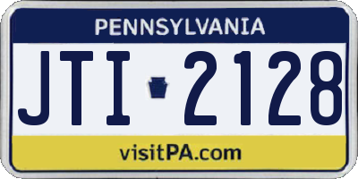 PA license plate JTI2128