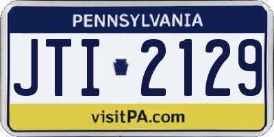 PA license plate JTI2129