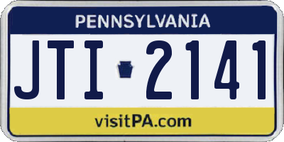 PA license plate JTI2141