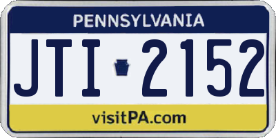 PA license plate JTI2152