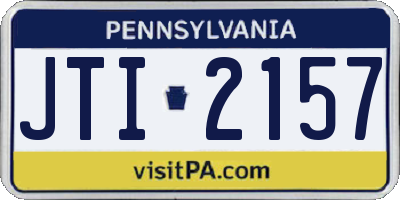 PA license plate JTI2157