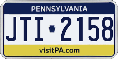 PA license plate JTI2158
