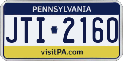 PA license plate JTI2160