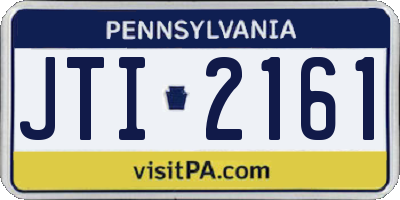 PA license plate JTI2161