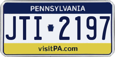 PA license plate JTI2197