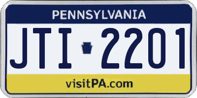 PA license plate JTI2201