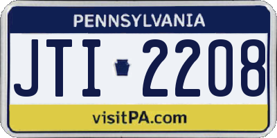 PA license plate JTI2208