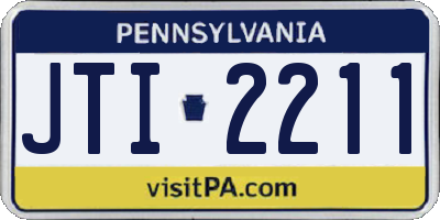 PA license plate JTI2211