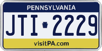 PA license plate JTI2229
