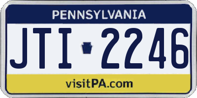 PA license plate JTI2246