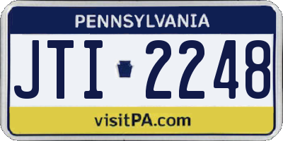PA license plate JTI2248