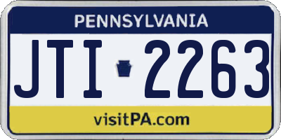 PA license plate JTI2263