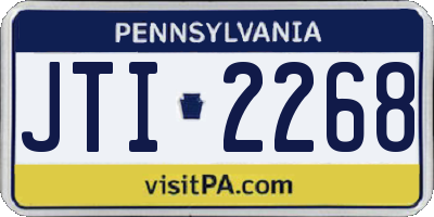 PA license plate JTI2268