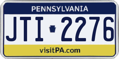 PA license plate JTI2276