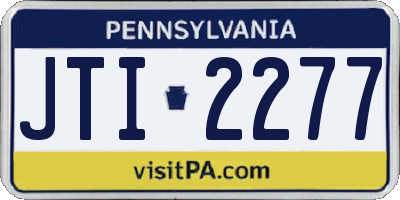 PA license plate JTI2277