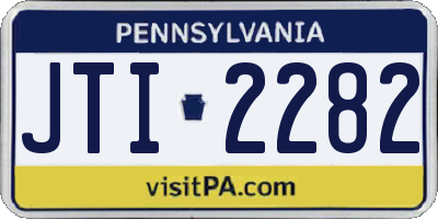 PA license plate JTI2282