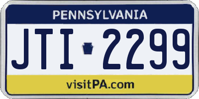 PA license plate JTI2299