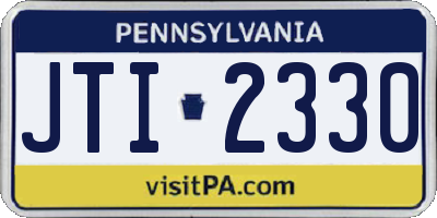 PA license plate JTI2330