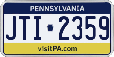 PA license plate JTI2359