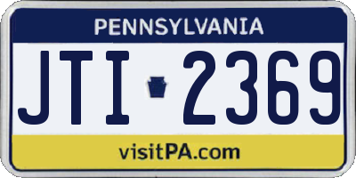 PA license plate JTI2369