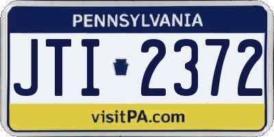 PA license plate JTI2372