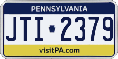 PA license plate JTI2379