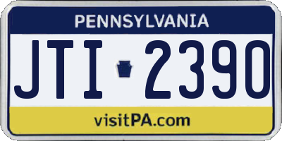 PA license plate JTI2390