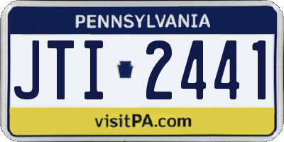 PA license plate JTI2441