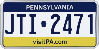 PA license plate JTI2471
