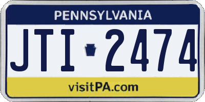 PA license plate JTI2474