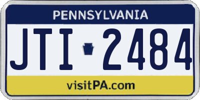 PA license plate JTI2484
