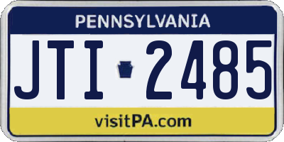 PA license plate JTI2485