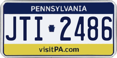 PA license plate JTI2486