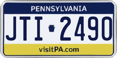 PA license plate JTI2490