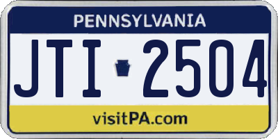 PA license plate JTI2504