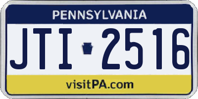 PA license plate JTI2516