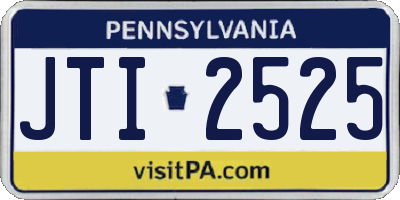 PA license plate JTI2525