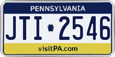 PA license plate JTI2546