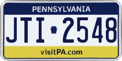 PA license plate JTI2548