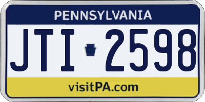 PA license plate JTI2598