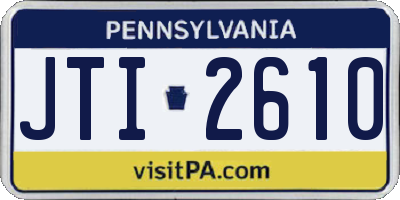 PA license plate JTI2610