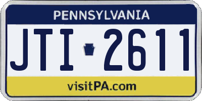 PA license plate JTI2611