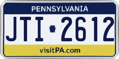 PA license plate JTI2612