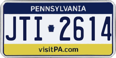 PA license plate JTI2614