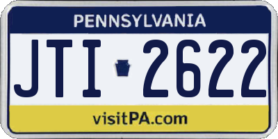 PA license plate JTI2622